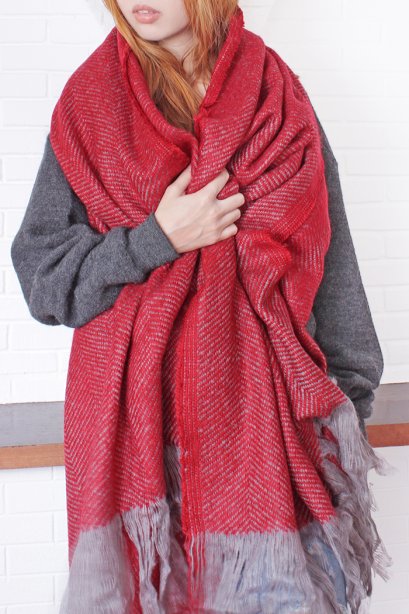 สตรีทแฟชั่น ผ้าพันคอไหมพรม