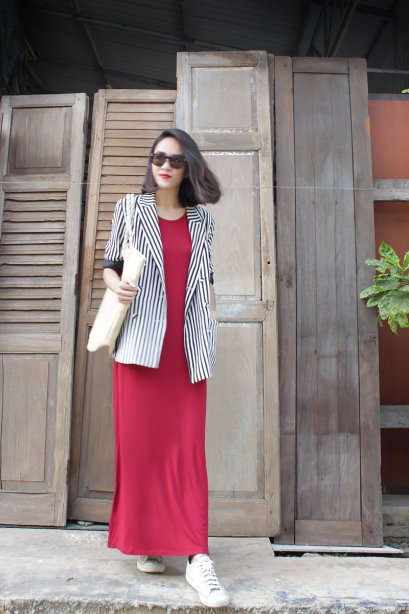 สตรีทแฟชั่น แม็กซี่เดรส Forever 21