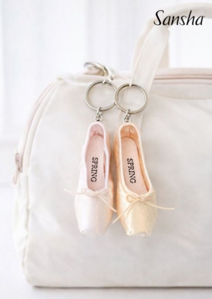 KRPS(LARGE) Mini pointe shoes keyring W 3cm x L 9.5cm