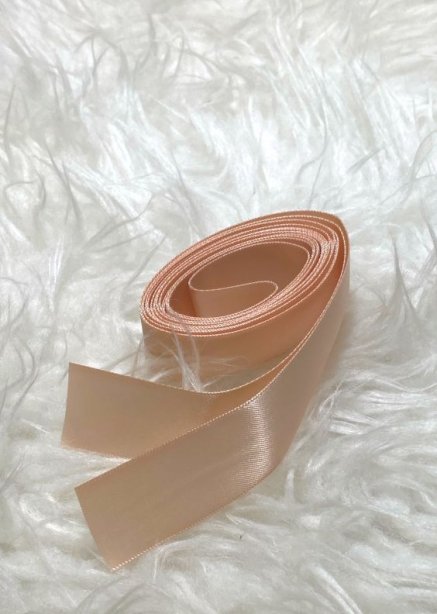 Satin Ribbon Pink Nude 22mm