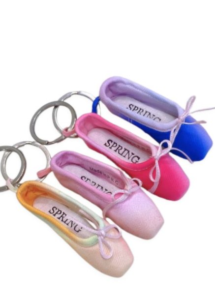 Mini Pointe Shoes Key Ring