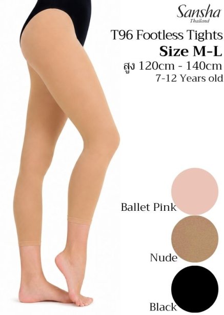 T96 Footless tights M-L