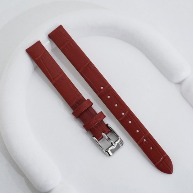 สายหนัง ลายจระเข้ สำหรับนาฬิกาข้อมือ - สีแดง ( 10 MM ) L13011004