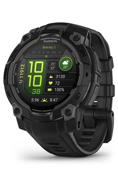 GARMIN INSTINCT 3 AMOLED BLACK WITH BLACK BAND