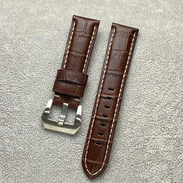 สายหนัง ลายจระเข้ สำหรับนาฬิกาข้อมือ