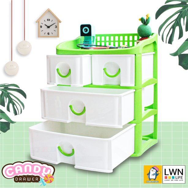 LWNLife's CANDY Small Plastic Storage 4 Drawers