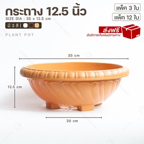 จัดส่งฟรี!! กระถางปากกว้าง 12.5 นิ้ว #รุ่น 897