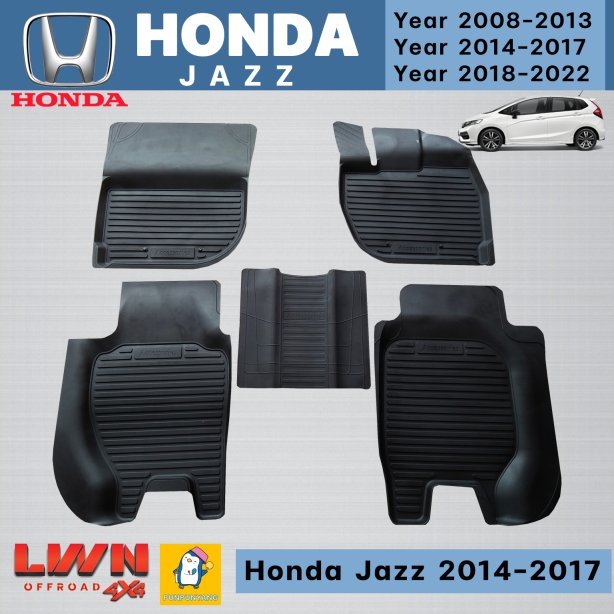 ผ้ายางปูพื้นรถเข้ารูปรุ่น Honda Jazz 2014-2017