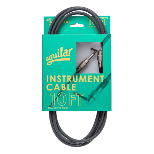 Aguilar 10 ft Instrument Cable, Right Angle to&nbsp;Straight