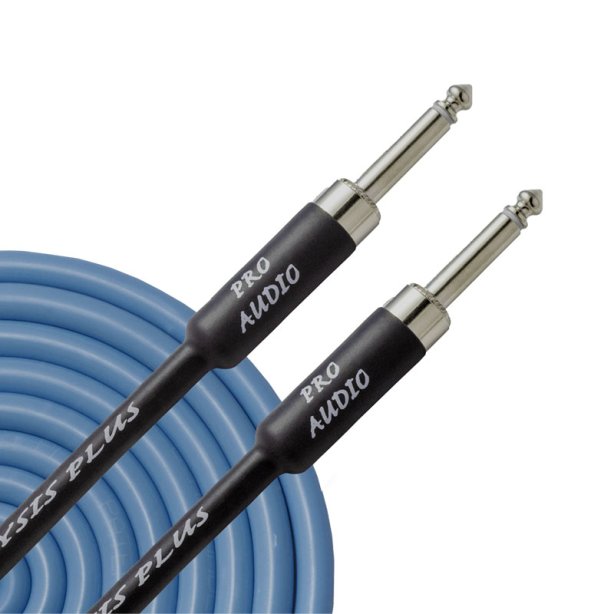 Analysis Plus Blue Suede Oval Instrument Cable Straight to Straight, 10 ft