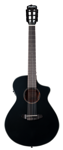 Breedlove Discovery S Concert Satin Black Nylon CE Red Cedar-African mahogany