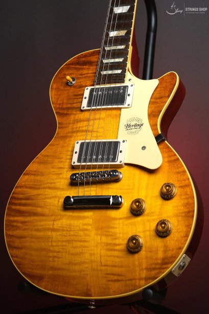 Heritage Custom Shop Core Collection H-150 Electric Guitar with Case, Dirty Lemon Burst