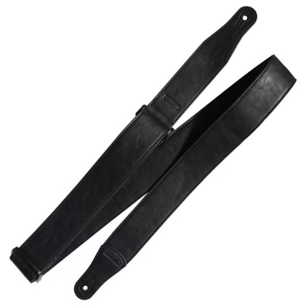 Richter Stronghold I Leatherette Black Guitar Strap