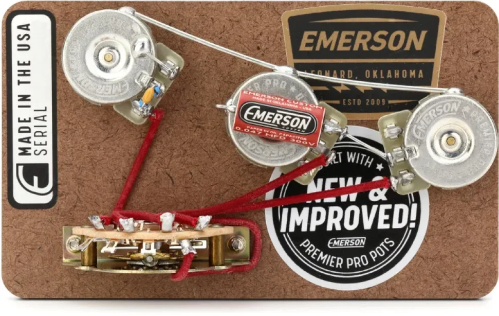 Emerson Custom 5-way Strat Prewired Kit 250K - Premier Pro