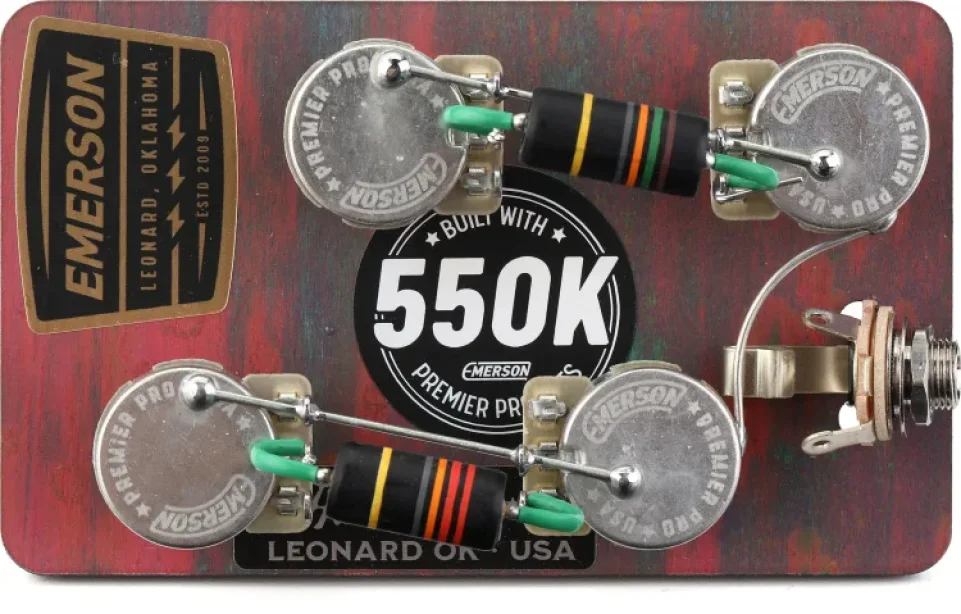 Emerson Custom 550K Series Les Paul Prewired Kit w/ Long Shaft - Premier Pro