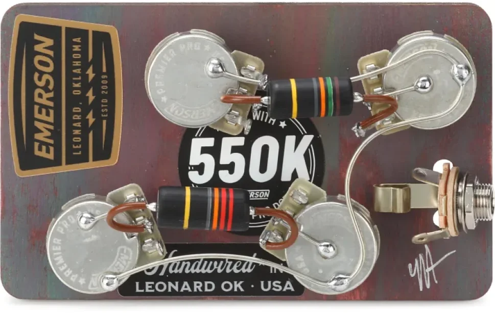 Emerson Custom 550K Series Les Paul Prewired Kit w/ Long Shaft - For LP Standard