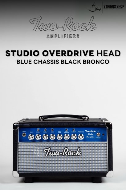 Two Rock Studio Overdrive Head, Blue Chassis, Black Bronco,Silver Blue Smoke Cloth, Metal Trim - 230V