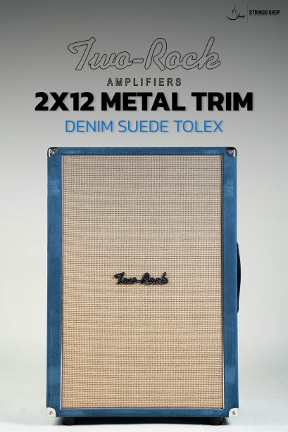 Two Rock 2x12 denim suede, cane cloth, metal trim, TR12 Speakers