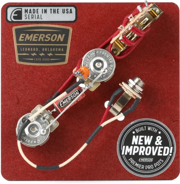 Emerson Custom 3-Way Telecaster Prewired Kit 250K Pots (No Tone On Neck Pickup) - Premier Pro
