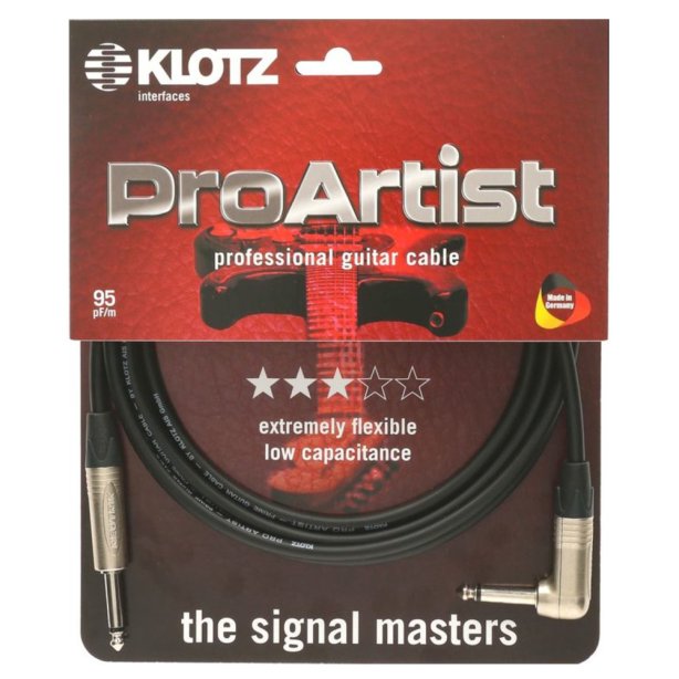 KLOTZ CABLE PRO ARTIST Professional Guitar Cable 4.5m