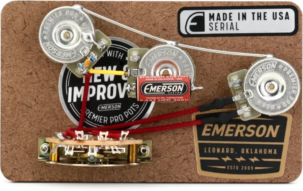 Emerson Custom 5-way Blender Strat Prewired Kit 250K - Premier Pro