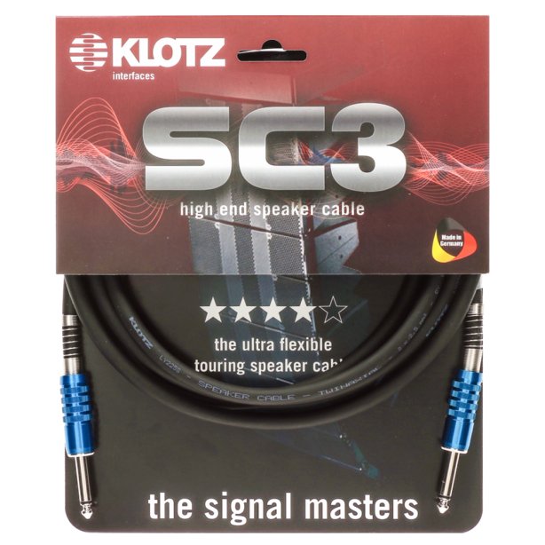 KLOTZ CABLE SC3PP superior speaker cable 2 x 2.5 mm² with KLOTZ jacks 2m
