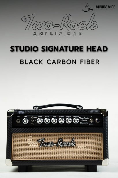 Two Rock Studio Signature head, black anodize, black carbon fiber, cane cloth, buckskin piping,silver knobs - 230V
