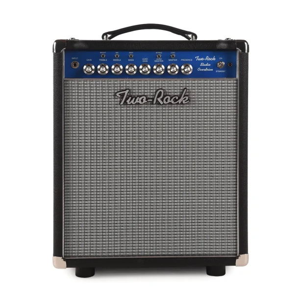 Two Rock Studio Overdrive Combo, Blue Chassis, Black Bronco, Chassis, Blab Silver Blue Smoke Cloth, Metal Trim - 230V