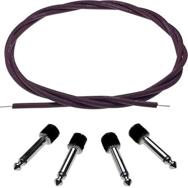 Evidence Audio Black SIS Plugs and 5 feet Burgundy Monorail in Retail Pack