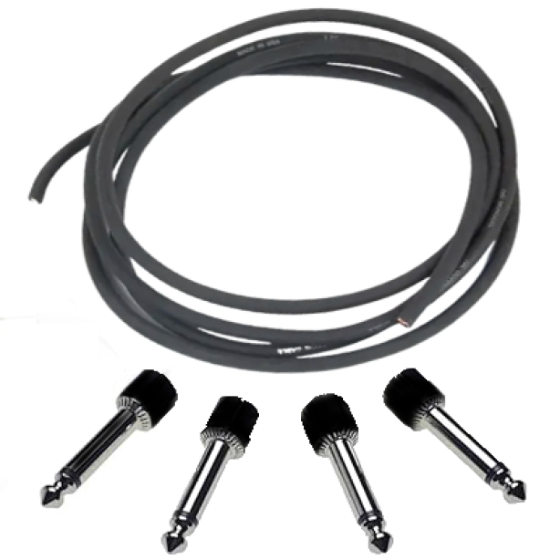 Evidence Audio 8 SIS Plugs (Black Angled) and 5’ Black Cable