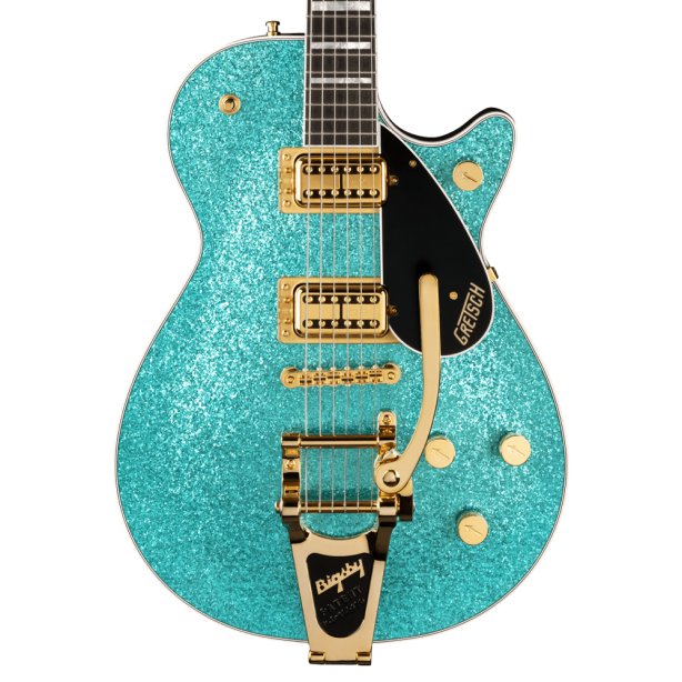 Gretsch G6229TG Limited-Edition Players Edition Sparkle Jet BT Electric Guitar With Bigsby and Gold Hardware Ocean Turquoise Sparkle