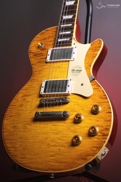 Heritage Custom Shop Core Collection H-150 Electric Guitar with Case Dirty Lemon Burst Artisan Aged
