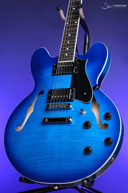 Heritage Ascent+ Collection H-535 Electric Guitar,  Royal Blue Burst