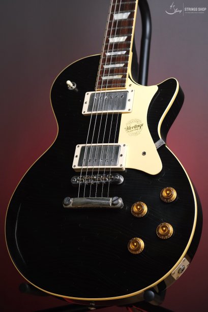 Heritage Custom Shop Core Collection H-150 Electric Guitar with Case, Ebony, Artisan Aged