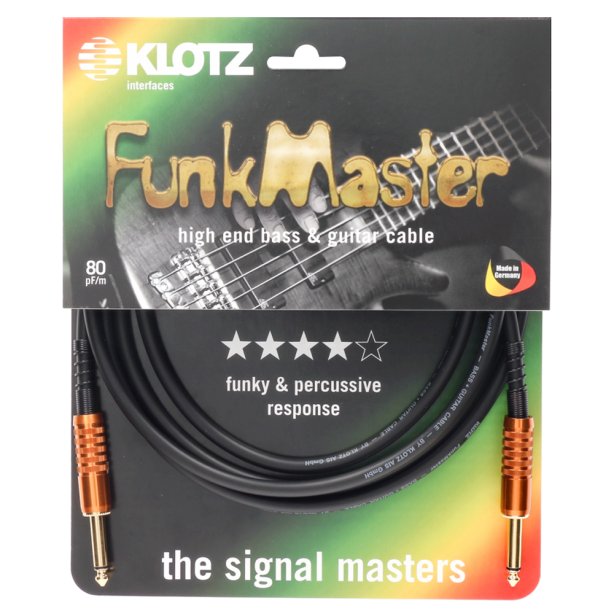 Klotz Cable FunkMaster guitar &amp; bass cable 4.5m (14.7 ft)(S/S)