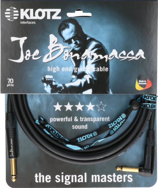 Klotz Cable Joe Bonamassa High End Guitar Cable 4.5 Straight - Angled
