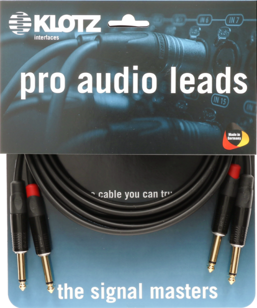 Klotz Cable Pro Stereo Keyboard Cable Jack Plug : Straight - Straight 6m