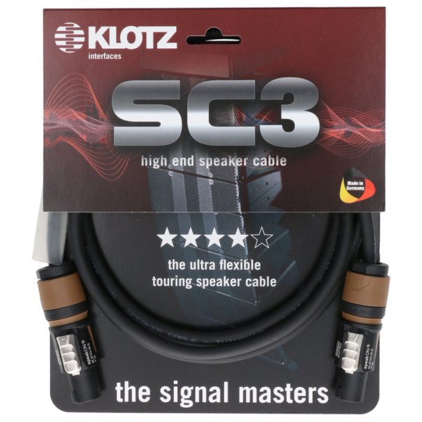 Klotz Cable 2 x 2.5 mm² speaker cable PVC 2m speakON
