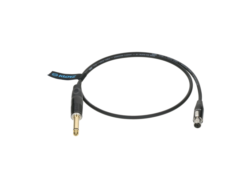 Klotz Premium Instrument Cable for bodypack transmitters by Shure TQG (mini XLR 4p)