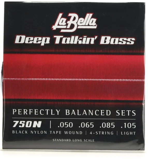 La Bella 750N Deep Talkin' Bass Black Nylon Tapewound Bass Guitar Strings