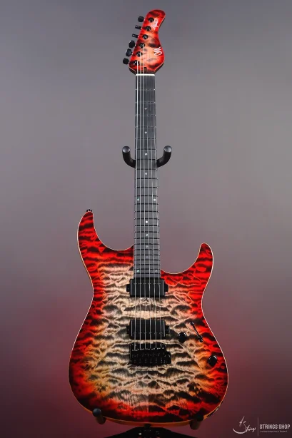 Mayones Aquila Elite S6 Trans Jeans Black Red Burst Gloss