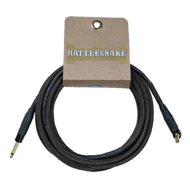 Rattlesnake Cable Snake Head Gold 15&#039;  (R/S) Black