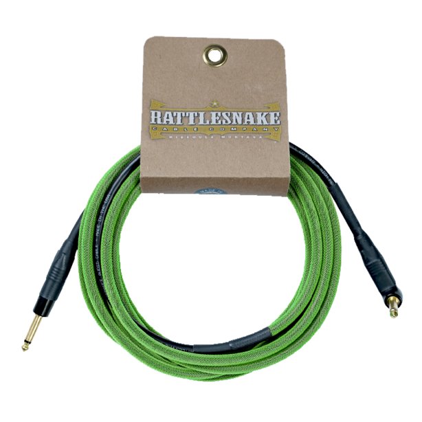 Rattlesnake Cable Snake Head Gold 15' (R/S) Mean Green