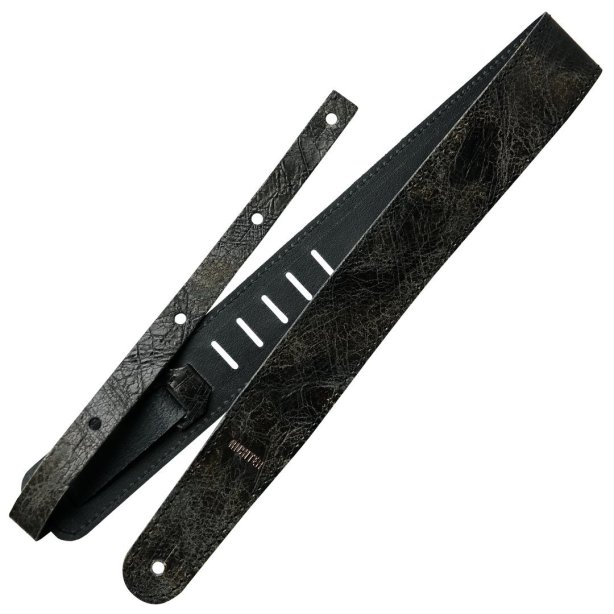 RICHTER Raw II Contour Worn Black Guitar Strap