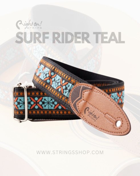 Righton! Surf Rider Teal Guitar Strap