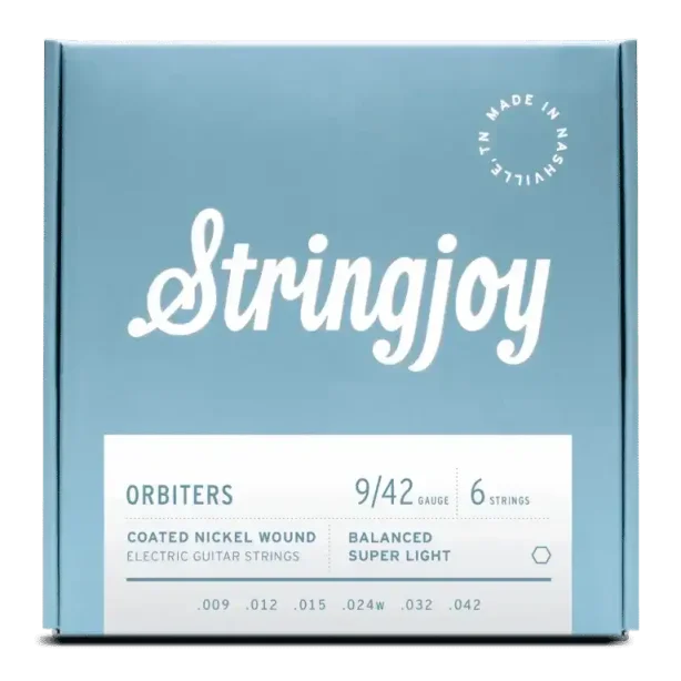 Stringjoy Orbiters | Balanced Super Light Gauge (9-42) Coated Nickel Wound Electric Guitar Strings