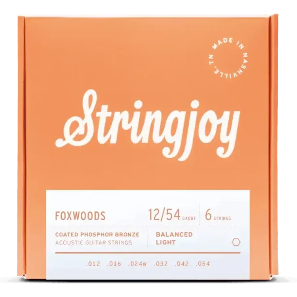 Stringjoy Foxwoods | Light Gauge (12-54) Coated Phosphor Bronze Acoustic Guitar Strings