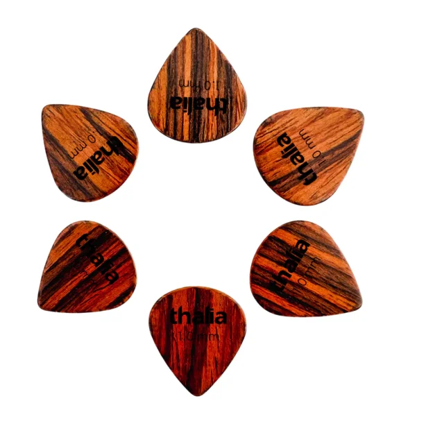 Thalia 651 Shape - X Heavy 1.5mm Santos Rosewood Picks - 6pc Pack