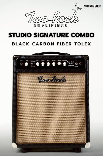 Two Rock Studio Signature combo, black anodize, black carbon fiber, cane cloth, buckskin piping, cream chicken head knobs- 230V