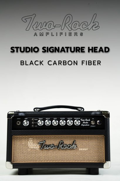 Two Rock Studio Signature head, black anodize, black carbon fiber, cane cloth, buckskin piping,silver knobs - 230V